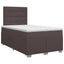 Boxmadras med topmadras Mørk Brun 120 x 190 cm Stof