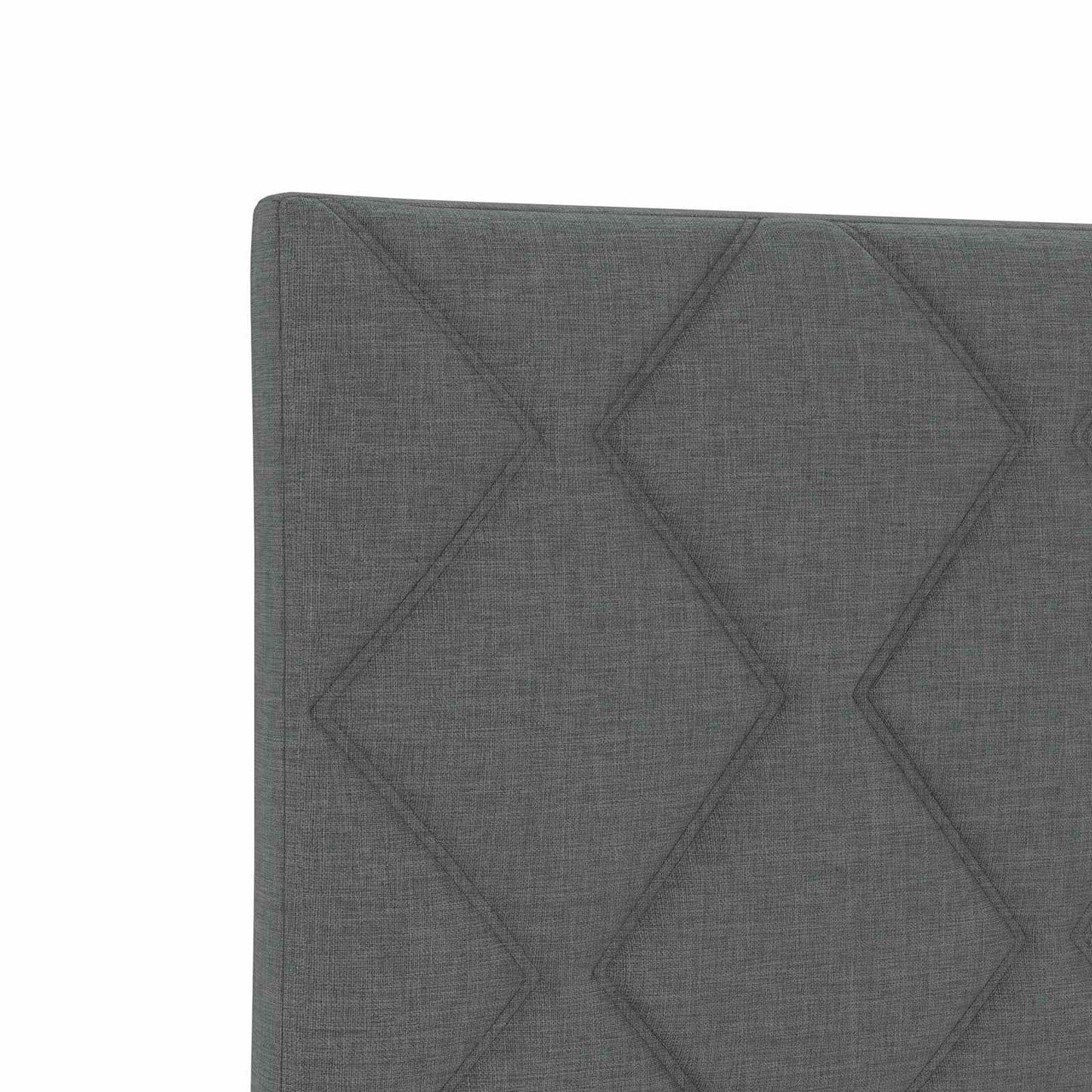 Boxmadras med topmadras Mørkegrå 120 x 190 cm Stof