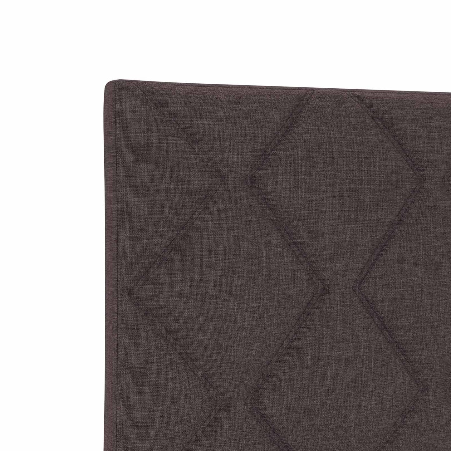 Boxmadras med topmadras Mørk Brun 120 x 190 cm Stof