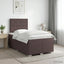 Boxmadras med topmadras Mørk Brun 120 x 190 cm Stof