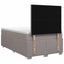 Boxmadras med topmadras Gråbrun 120 x 200 cm Stof