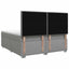 Boxmadras med topmadras Lysegrå 140 x 190 cm Stof