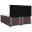 Boxmadras med topmadras Mørk Brun 140 x 190 cm Stof