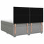 Boxmadras med topmadras Lysegrå 200 x 200 cm Stof