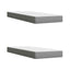 Boxmadras med topmadras Lysegrå 200 x 200 cm Stof