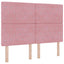 Boxmadras med topmadras Lyserød 140 x 200 cm Fløjl