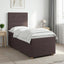 Boxmadras med topmadras Mørk Brun 90 x 190 cm Stof