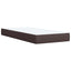 Boxmadras med topmadras Mørk Brun 90 x 190 cm Stof