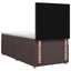 Boxmadras med topmadras Mørk Brun 90 x 190 cm Stof