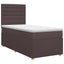 Boxmadras med topmadras Mørk Brun 100 x 200 cm Stof