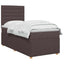 Boxmadras med topmadras Mørk Brun 100 x 200 cm Stof
