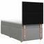 Boxmadras med topmadras Lysegrå 100 x 200 cm Stof