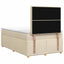 Boxmadras med topmadras Cremefarvet 120 x 190 cm Stof