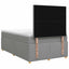 Boxmadras med topmadras Lysegrå 120 x 190 cm Stof