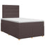 Boxmadras med topmadras Mørk Brun 120 x 190 cm Stof