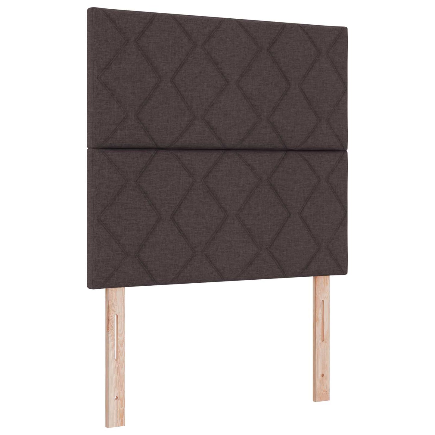 Boxmadras med topmadras Mørk Brun 120 x 190 cm Stof