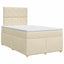 Boxmadras med topmadras Cremefarvet 120 x 200 cm Stof