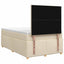Boxmadras med topmadras Cremefarvet 120 x 200 cm Stof