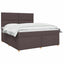 Boxmadras med topmadras Mørk Brun 140 x 200 cm Stof