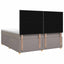 Boxmadras med topmadras Gråbrun 180 x 200 cm Stof