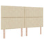 Boxmadras med topmadras Cremefarvet 180 x 200 cm Stof