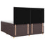 Boxmadras med topmadras Mørk Brun 200 x 200 cm Stof