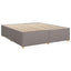 Boxmadras med topmadras Gråbrun 200 x 200 cm Stof