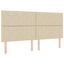 Boxmadras med topmadras Cremefarvet 200 x 200 cm Stof