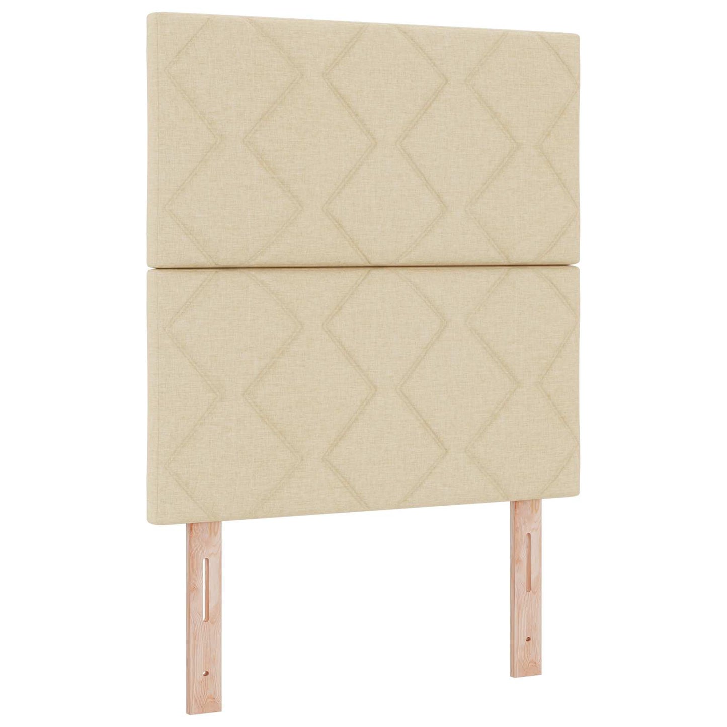 Boxmadras med topmadras Cremefarvet 80 x 200 cm Stof