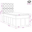 Boxmadras med topmadras Cremefarvet 80 x 200 cm Stof
