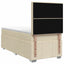 Boxmadras med topmadras Cremefarvet 100 x 200 cm Stof