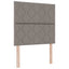 Boxmadras med topmadras Gråbrun 100 x 200 cm Stof