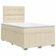 Boxmadras med topmadras Cremefarvet 120 x 190 cm Stof