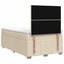 Boxmadras med topmadras Cremefarvet 120 x 190 cm Stof