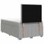 Boxmadras med topmadras Lysegrå 120 x 200 cm Stof