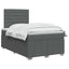 Boxmadras med topmadras Mørkegrå 120 x 200 cm Stof