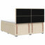 Boxmadras med topmadras Cremefarvet 140 x 190 cm Stof