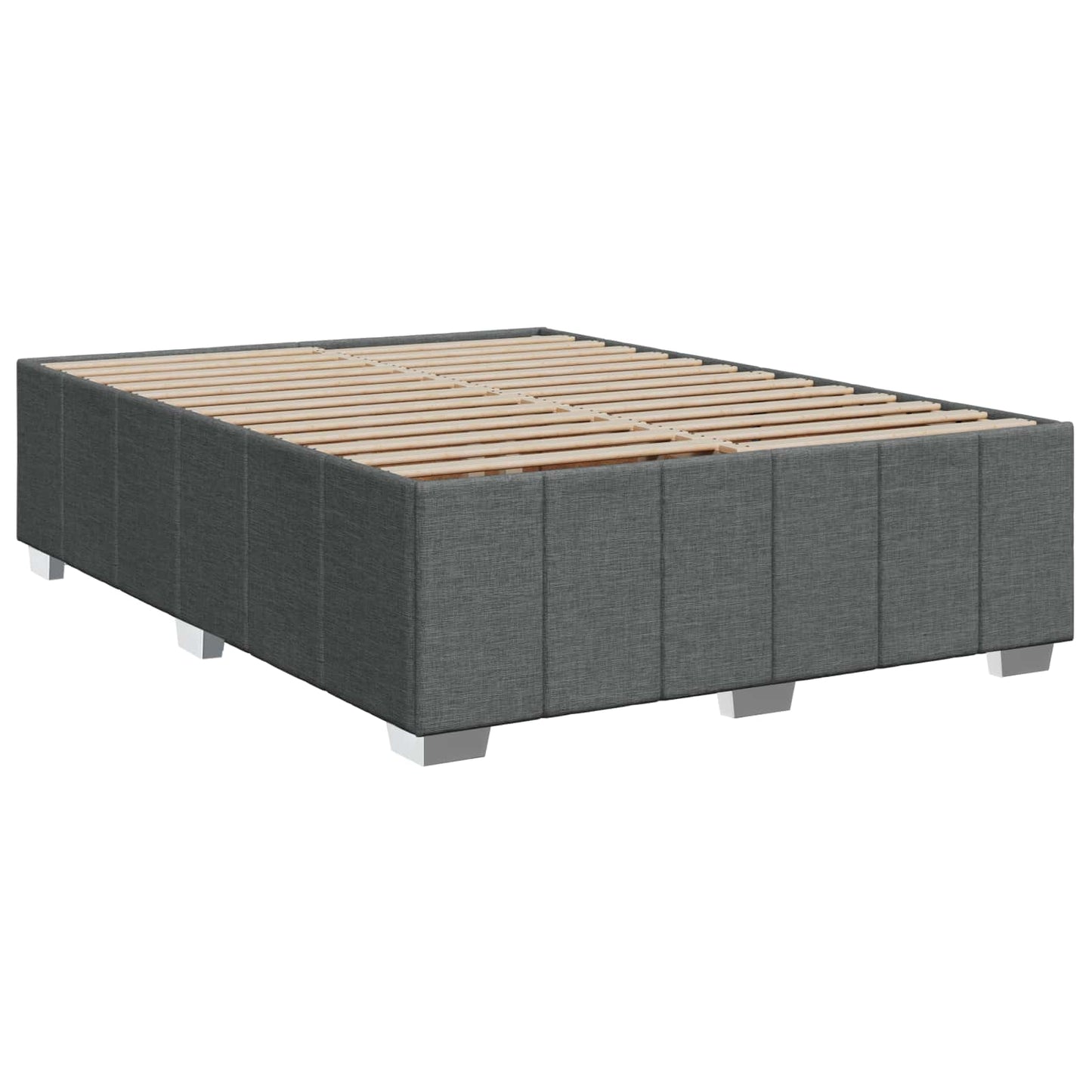 Boxmadras med topmadras Mørkegrå 140 x 190 cm Stof