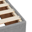 Boxmadras med topmadras Lysegrå 140 x 190 cm Stof