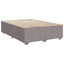 Boxmadras med topmadras Gråbrun 140 x 200 cm Stof