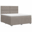 Boxmadras med topmadras Gråbrun 140 x 200 cm Stof