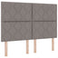 Boxmadras med topmadras Gråbrun 140 x 200 cm Stof