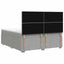 Boxmadras med topmadras Lysegrå 200 x 200 cm Stof