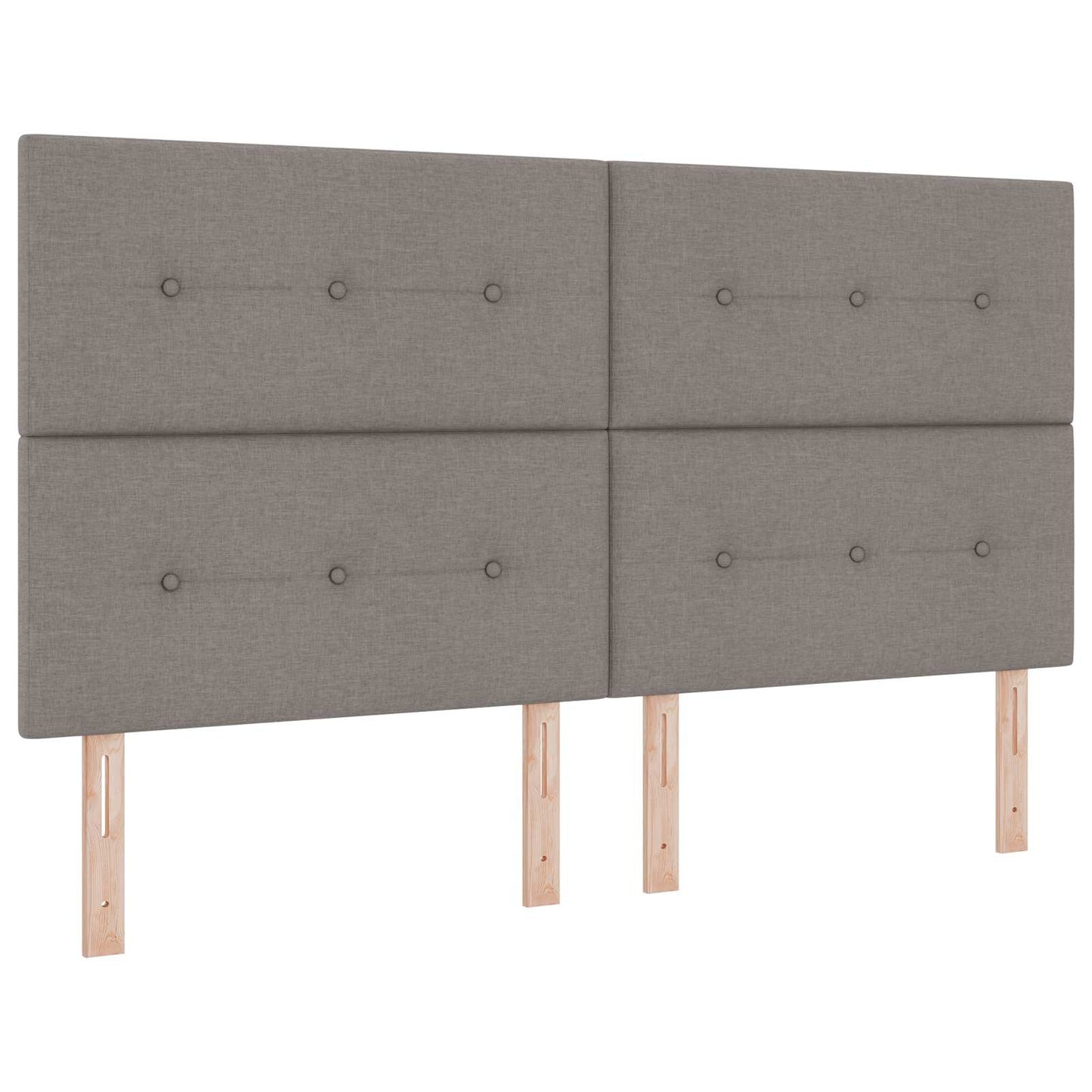 Boxmadras med topmadras Gråbrun 200 x 200 cm Stof