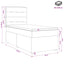 Boxmadras med topmadras Cremefarvet 80 x 200 cm Stof