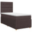 Boxmadras med topmadras Mørk Brun 90 x 190 cm Stof