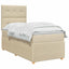 Boxmadras med topmadras Cremefarvet 100 x 200 cm Stof