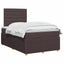 Boxmadras med topmadras Mørk Brun 120 x 190 cm Stof