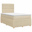 Boxmadras med topmadras Cremefarvet 120 x 190 cm Stof