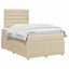 Boxmadras med topmadras Cremefarvet 120 x 190 cm Stof